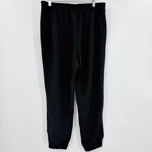 GAP Black Elastic Waist With Pockets 100 % Polyester‎ Jogging Pants Size Large